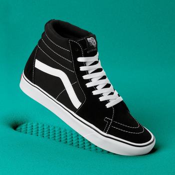 Vans Comfycush Sk8-Hi - Miesten Korkeavartiset tennarit - Mustat/Valkoinen